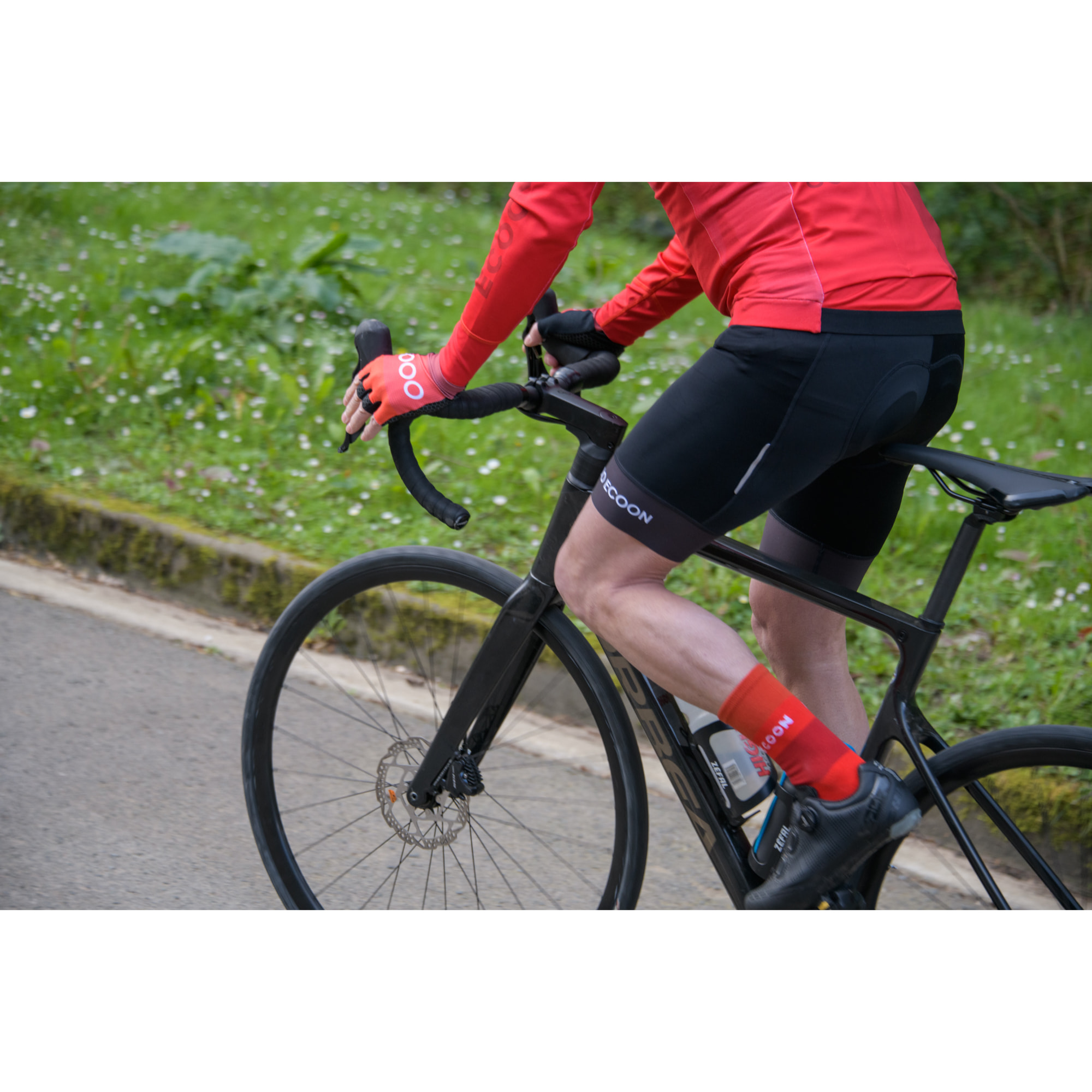 Guantes de ciclismo unisex ECOON Briancon - Rojo