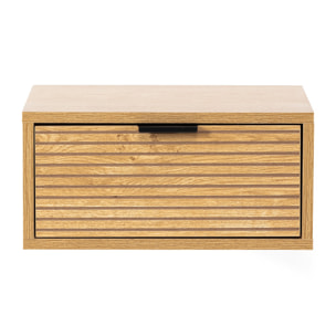 Mesita de noche flotante Mónica 1 cajón efecto Roble