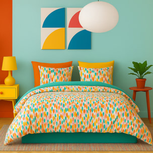 Parure Housse De Couette 100% coton 3pcs Poppy