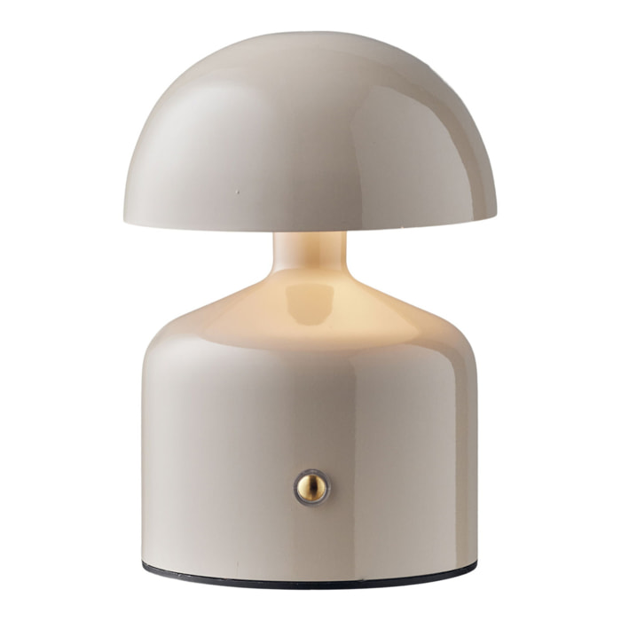 Aulla Lampada da Tavolo Ricaricabile in Metallo Grigio