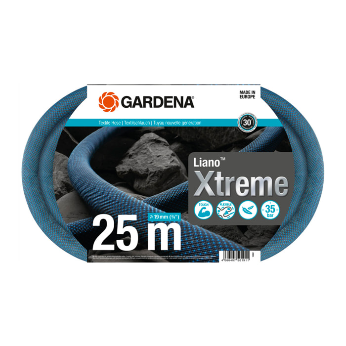 Tuyau Textile Hose Liano Xtreme 19 mm (3/4') - 25 m - GARDENA - 18482-20