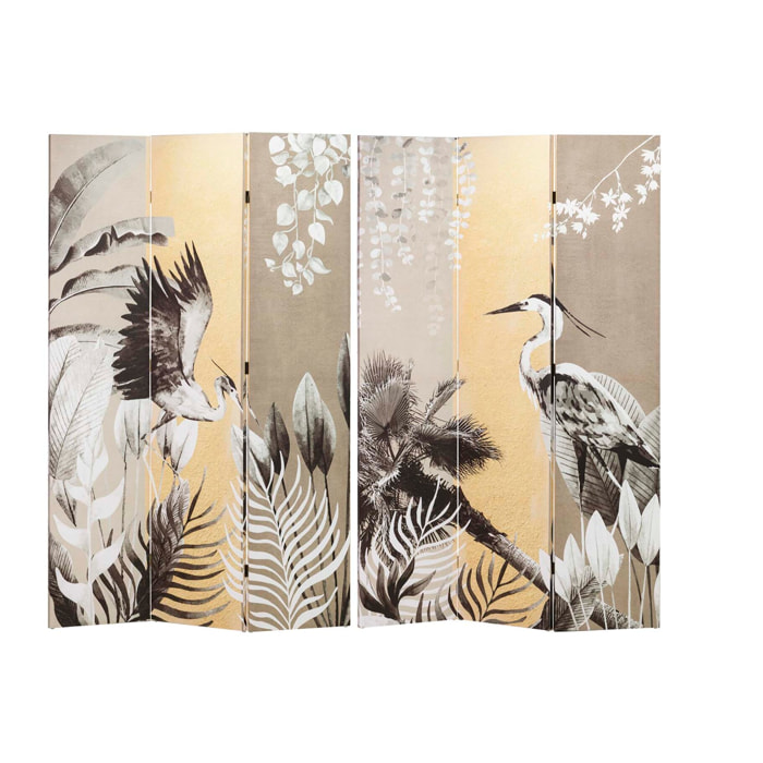 Biombo Canva Garzas 120x3x180 Cm