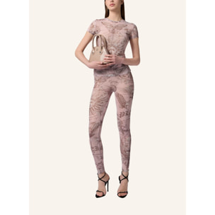 PHILIPP PLEIN Tulle Leggings Butterfly Tattoo