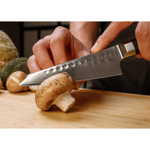Couteau Universel Petty Bunka | Lame 135 mm | Acier Inoxydable Japonais Damas Japonaise 440C