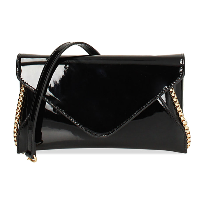 Pochette in vernice nera