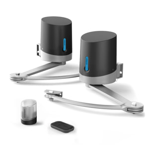 Motorisation pour portail à battants Avidsen ORANE SE + kit solaire + 2 télécommandes supplémentaires (3 en tout)