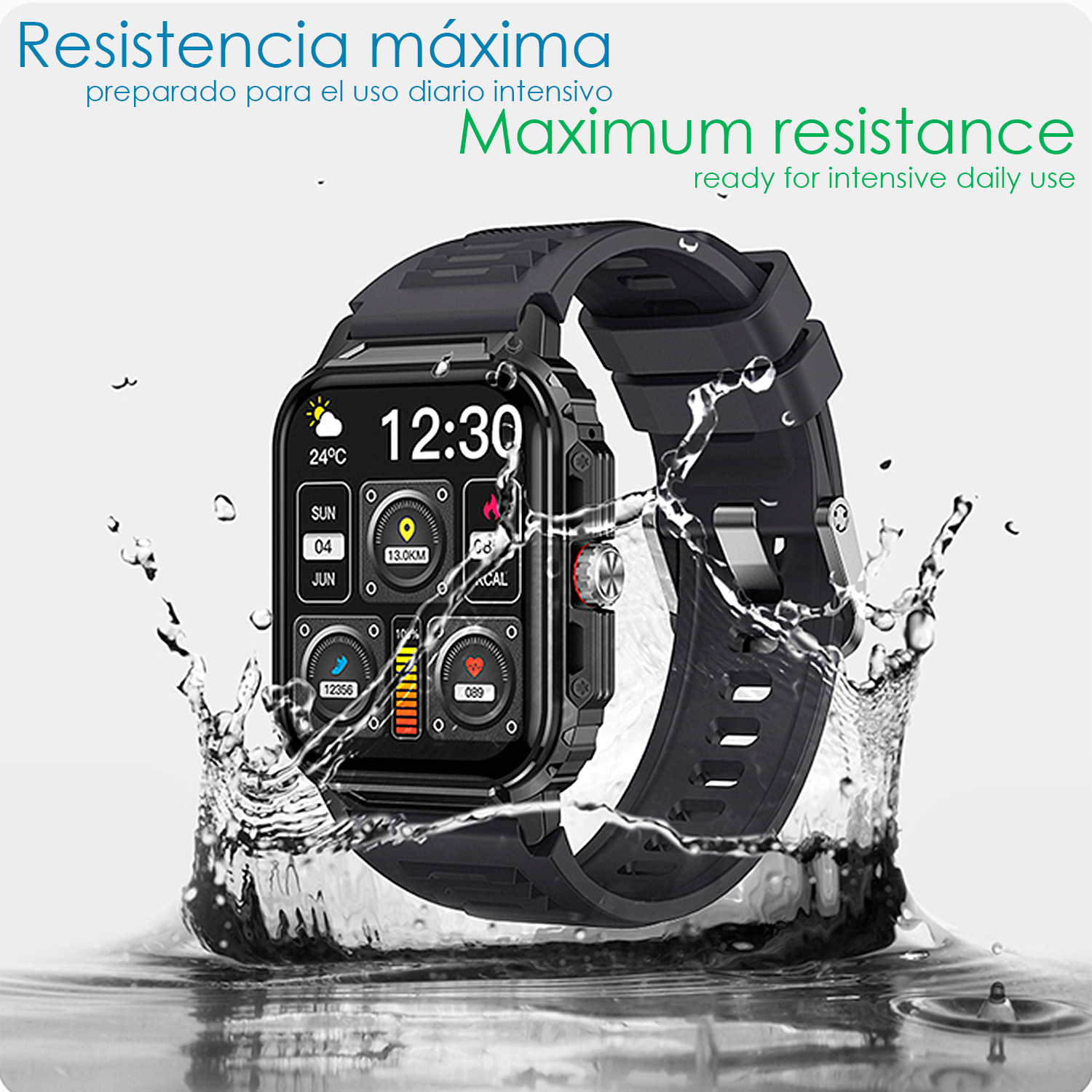 Smartwatch Y1 con monitoraggio della salute avanzato, chiamate Bluetooth e oltre 50 modalità sportive.