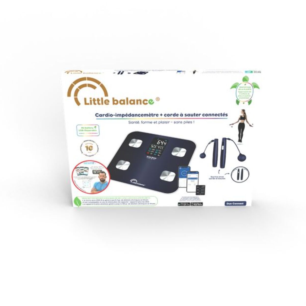 Pèse personne impédancemètre LITTLE BALANCE Kit Duo Connect USB Reparable