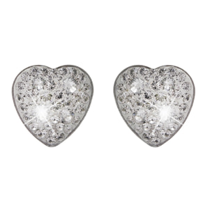 Pendientes Heart adornado con cristales de Swarovski