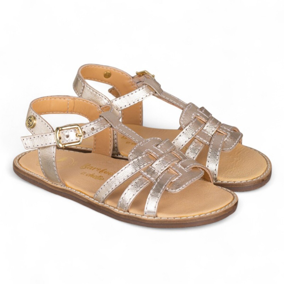 SANDALIA BAREFOOT PIEL CHETTO ORO