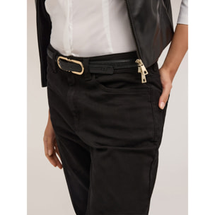 Motivi - Cinturón de lagarto con hebilla - Negro