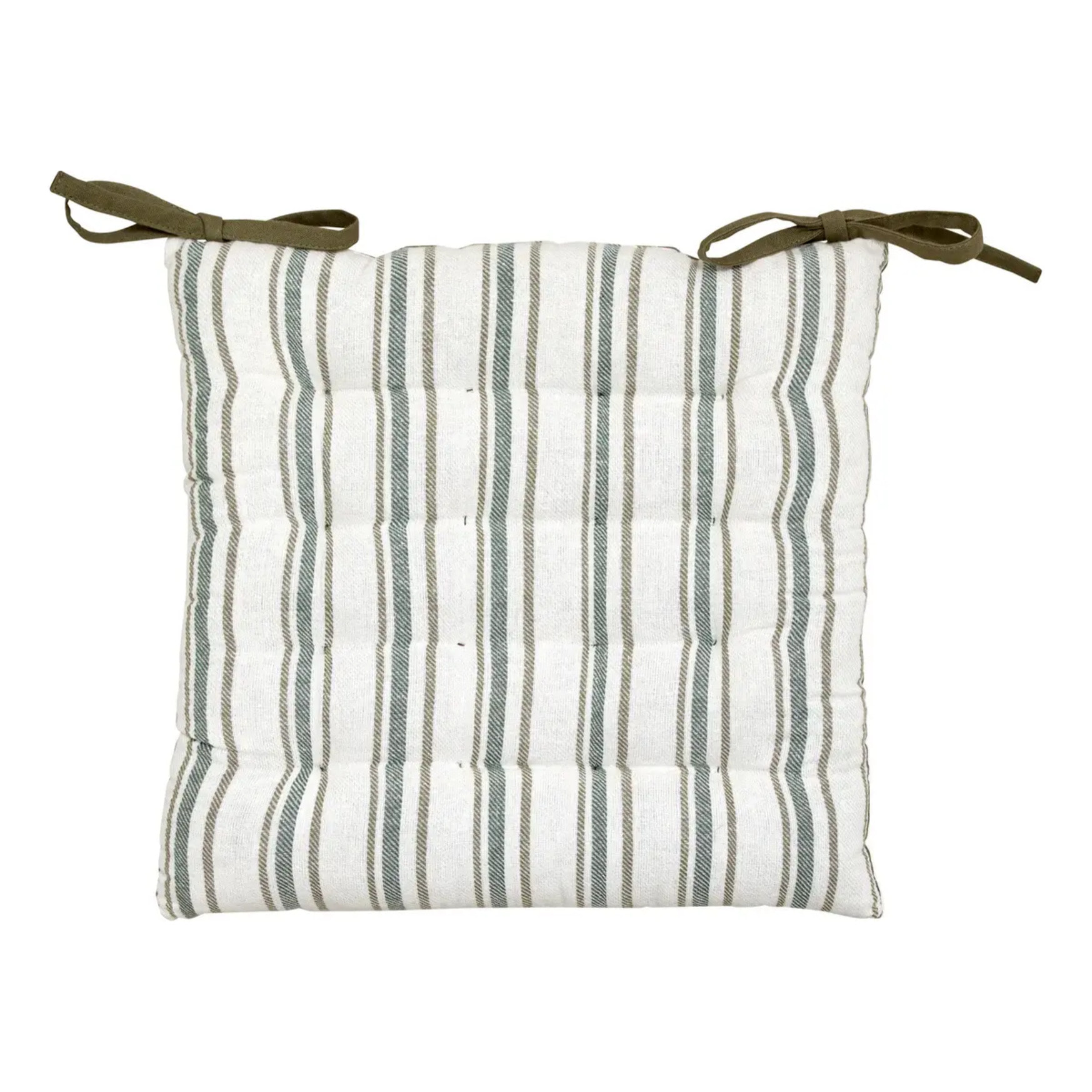 Galette de chaise Groove 38x38cm rayée vert