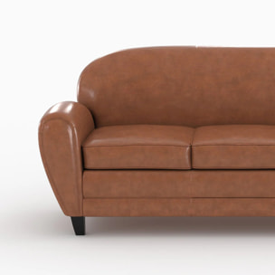 Ensemble canapé et fauteuil camel 4 places - Club