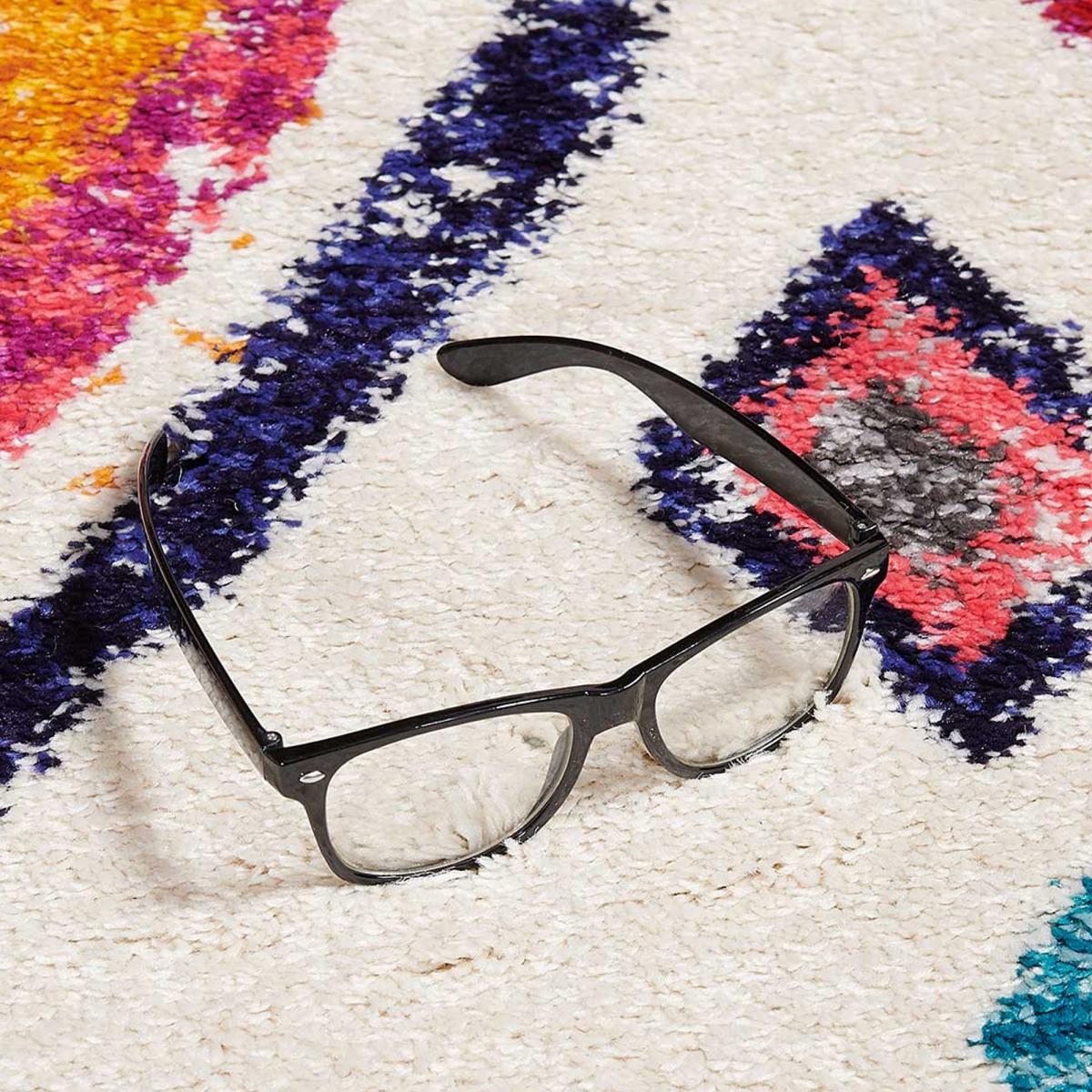 Tapis Mevo crème et multicolore motif traditionnel berbère