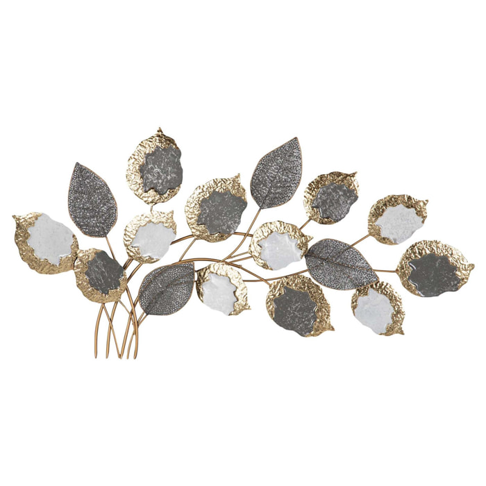 Adorno Pared Metal Dorado Marrón 118x6x60 Cm