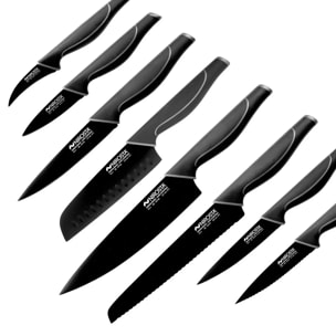 Couteau de cuisine Santoku lame de 16 cm Nirosta Black Edition