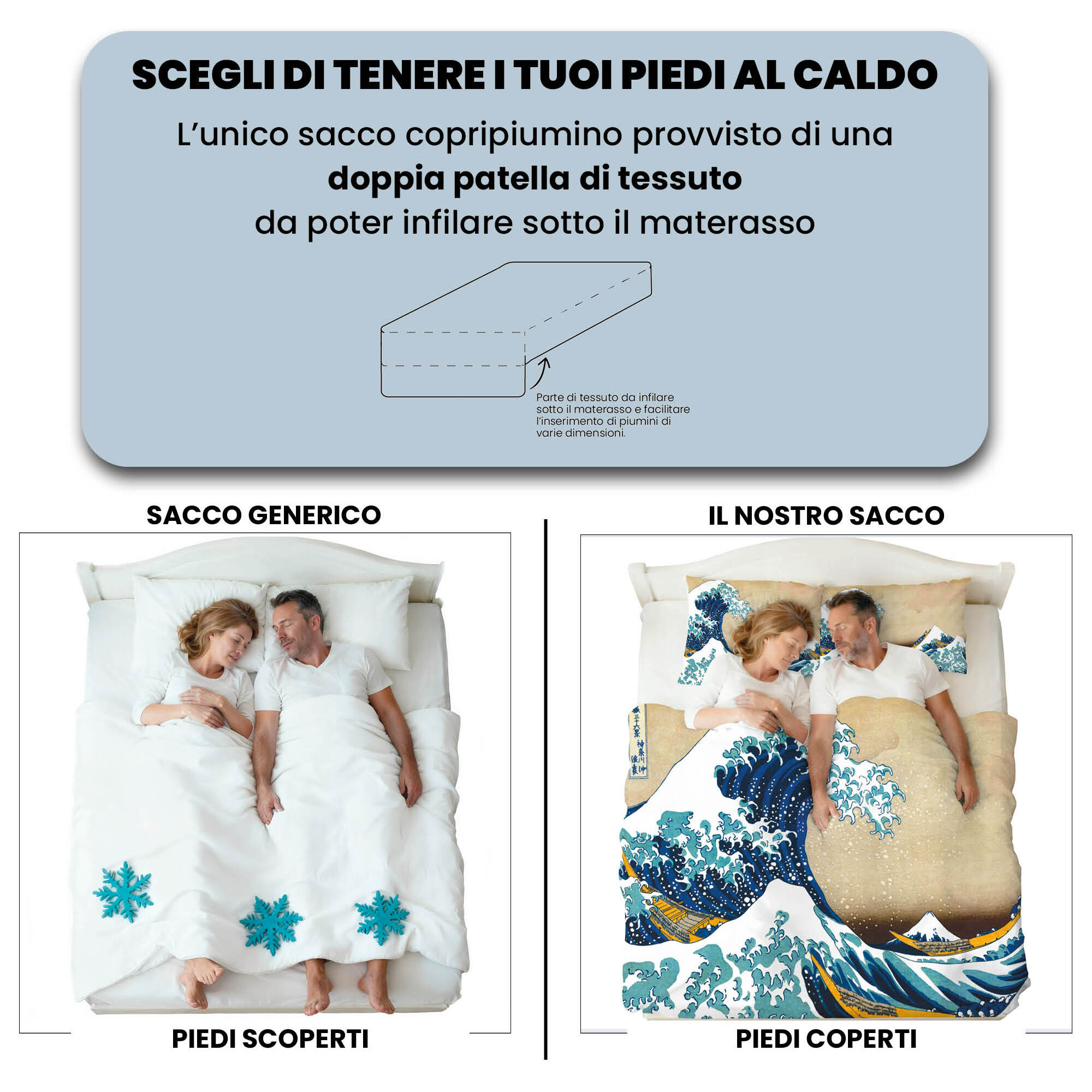 PARURE COPRIPIUMINO SOGNI D'AUTORE, Stampa Digitale, 100% Cotone, Made in Italy - 51