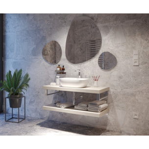 Vasque à poser 45,5 x 32,5 x 13,5 cm sans trop-plein blanc mat Infinitio (SATINF4532M)