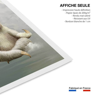 Affiche enfant paresseux méditant  Affiche seule