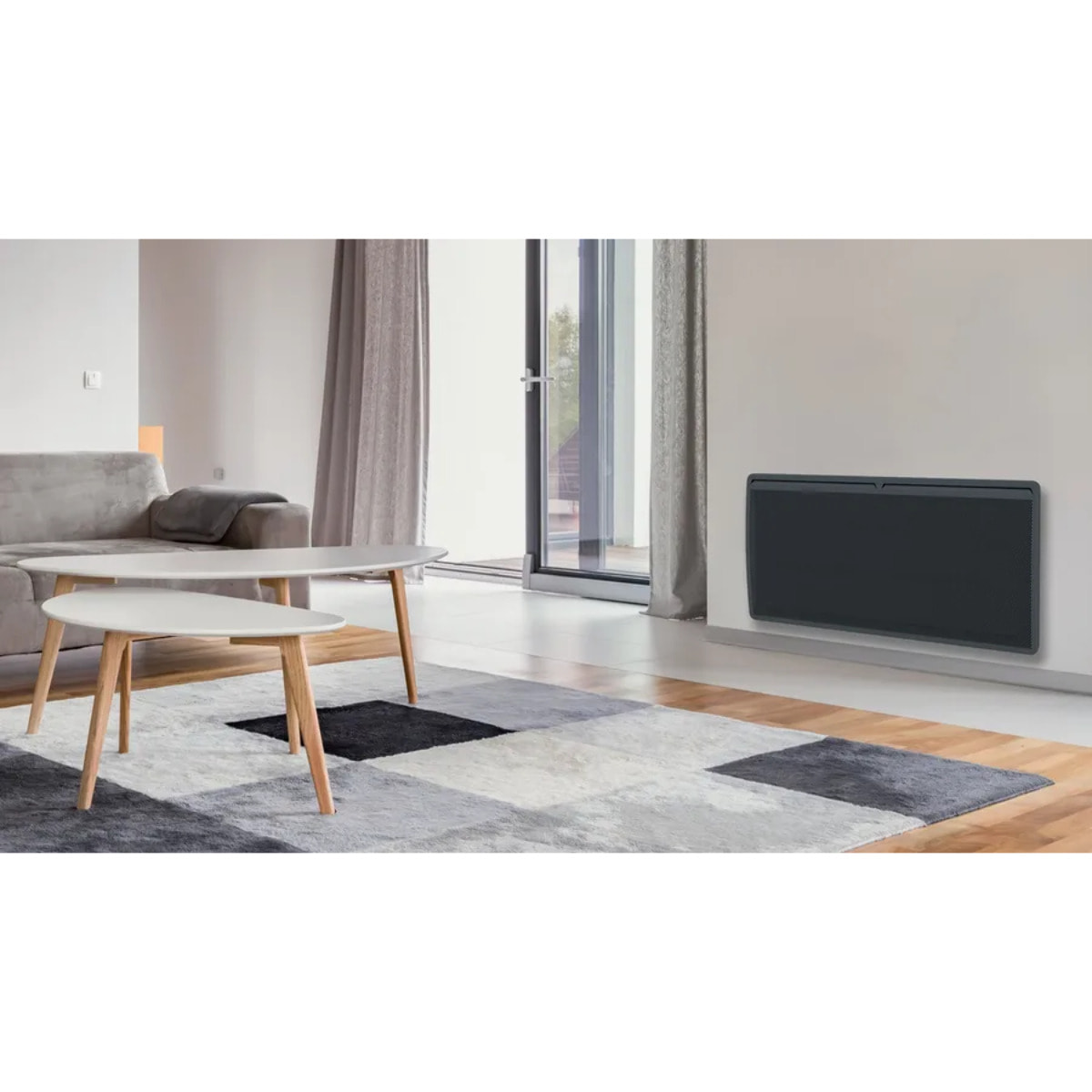 Radiateur Panneau rayonnant Tactile Aluminium Gris Anthracite 2000W