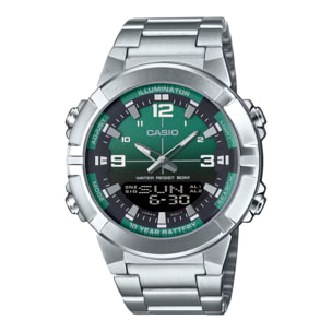 Reloj Casio AMW-870DA-3A Hombre Digital Cuarzo con Correa de Acero inoxidable