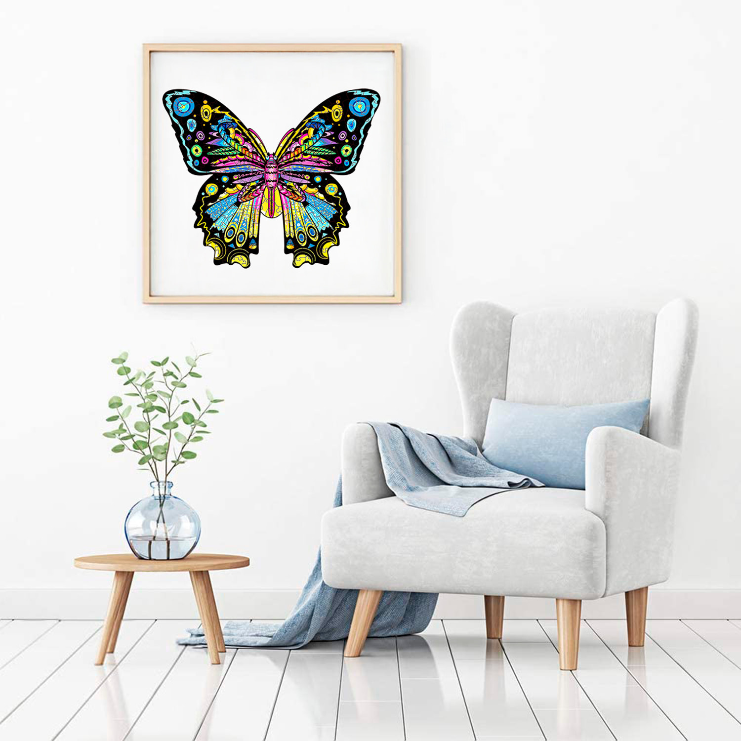 Puzle de Madera con diseño de Mariposa. 300 piezas.