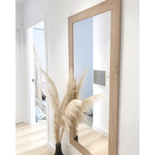 Miroir effet bois de chêne foncé en différentes tailles