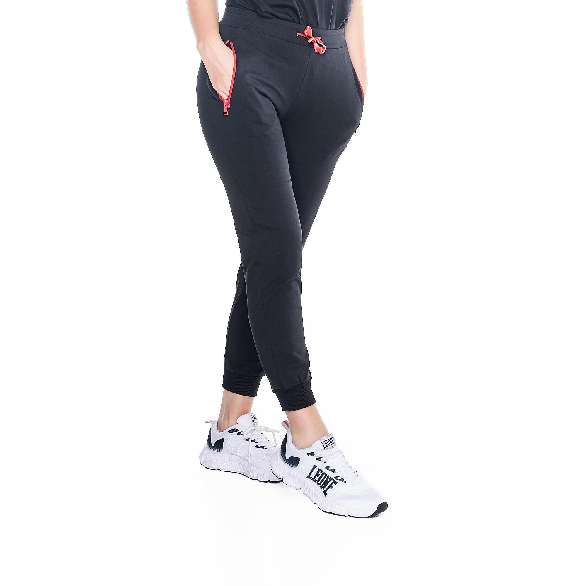 Pantalones deportivos con puños universitarios para mujer