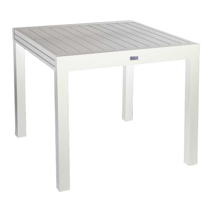 Tavolo allungabile Sullivan Vacchetti in alluminio bianco cm90/180x90h73