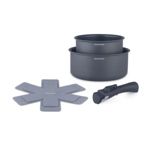 Set de 2 casseroles amovible alu