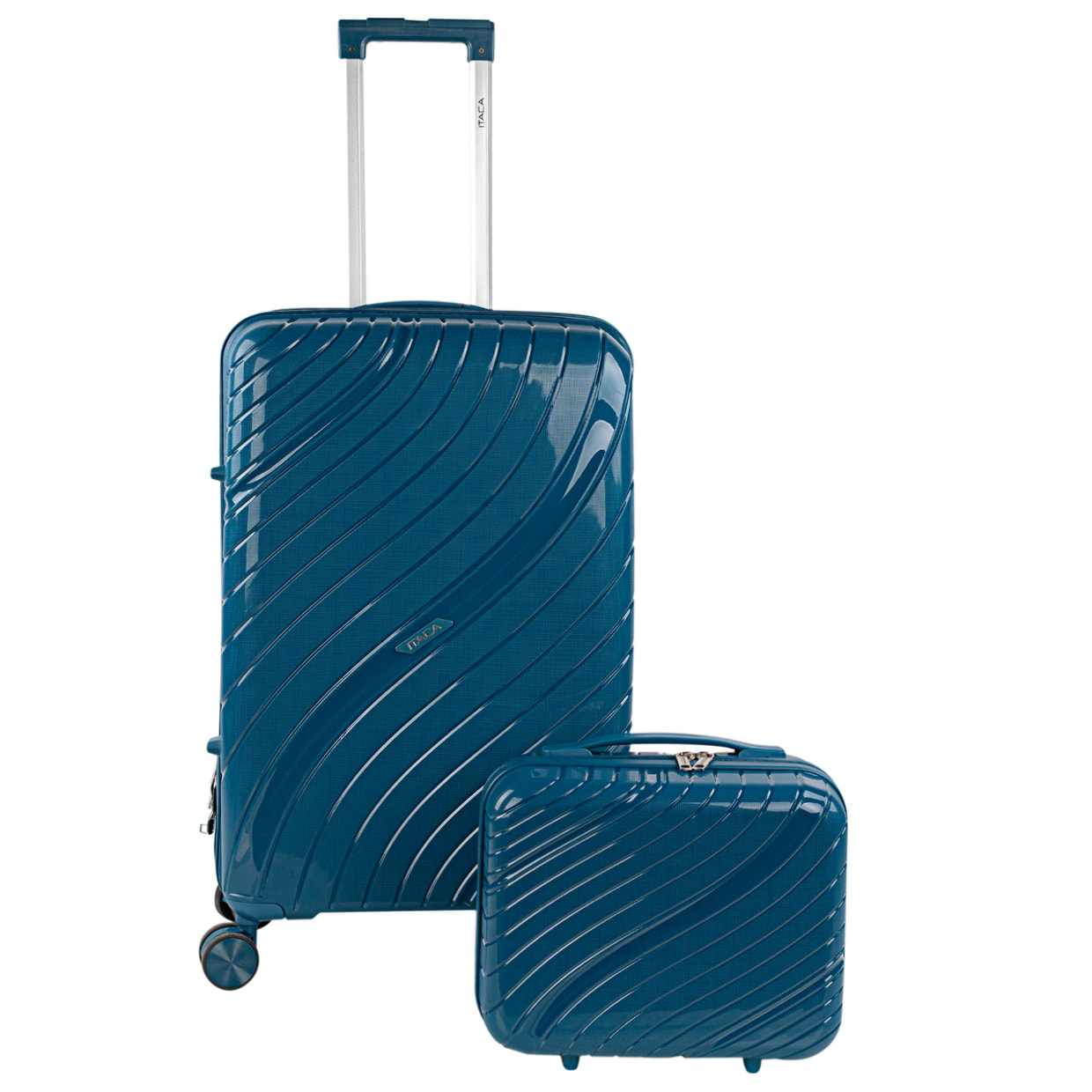 Juego De Maletas Rígidas Pp Itaca Danubio Petroleo