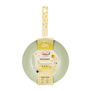 Wok 28cm en aluminium citron - tous feux CITRON