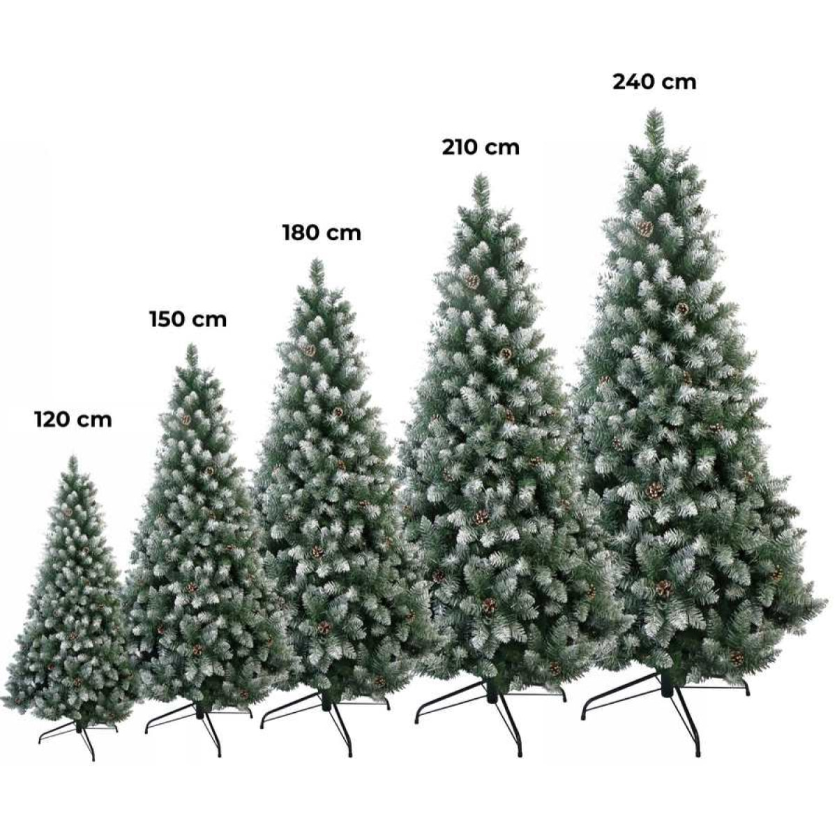 Albero di Natale sintetico innevato 150cm facile da montare