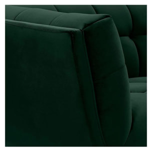 Ensemble canapé et fauteuil en velours vert 4 places - Mona