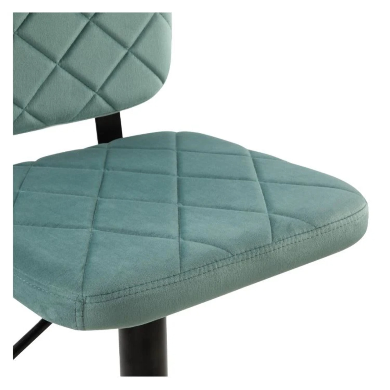 Lot de 2 chaises de bar réglables 60/81 cm en velours vert d'eau - Viktor