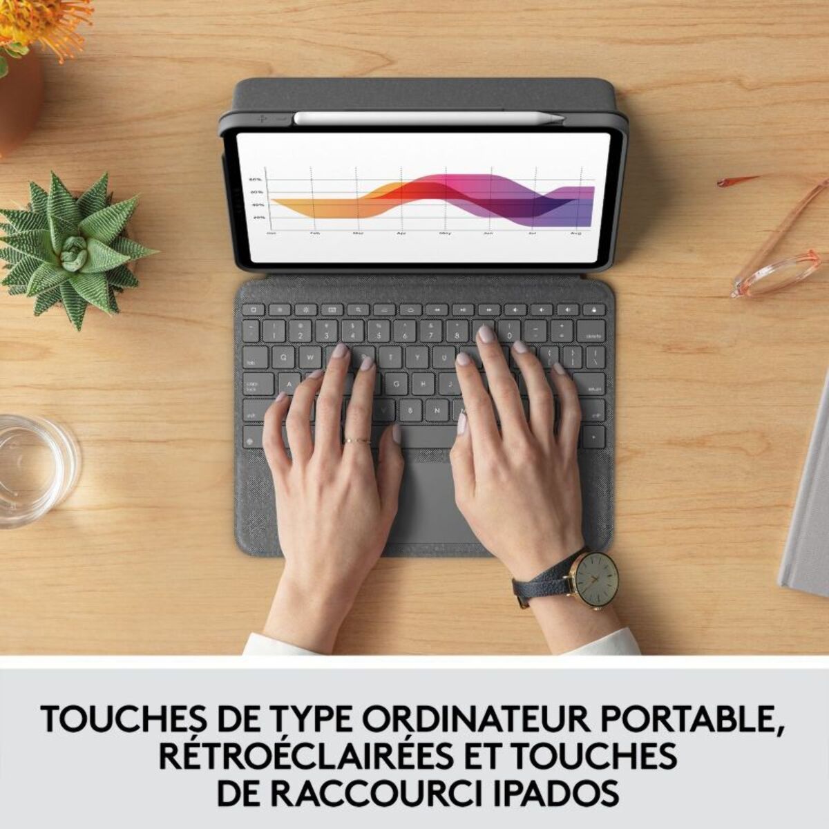 Etui LOGITECH Etui LOGITECH Folio Touch iPad Air 4 / Air 5, iPad Air 11 pouces (M2 & M3)
