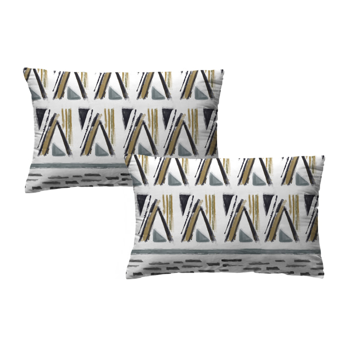 Taie d'oreiller rectangulaire Lisala 2(50x80 cm) 100% coton 79 cm/2