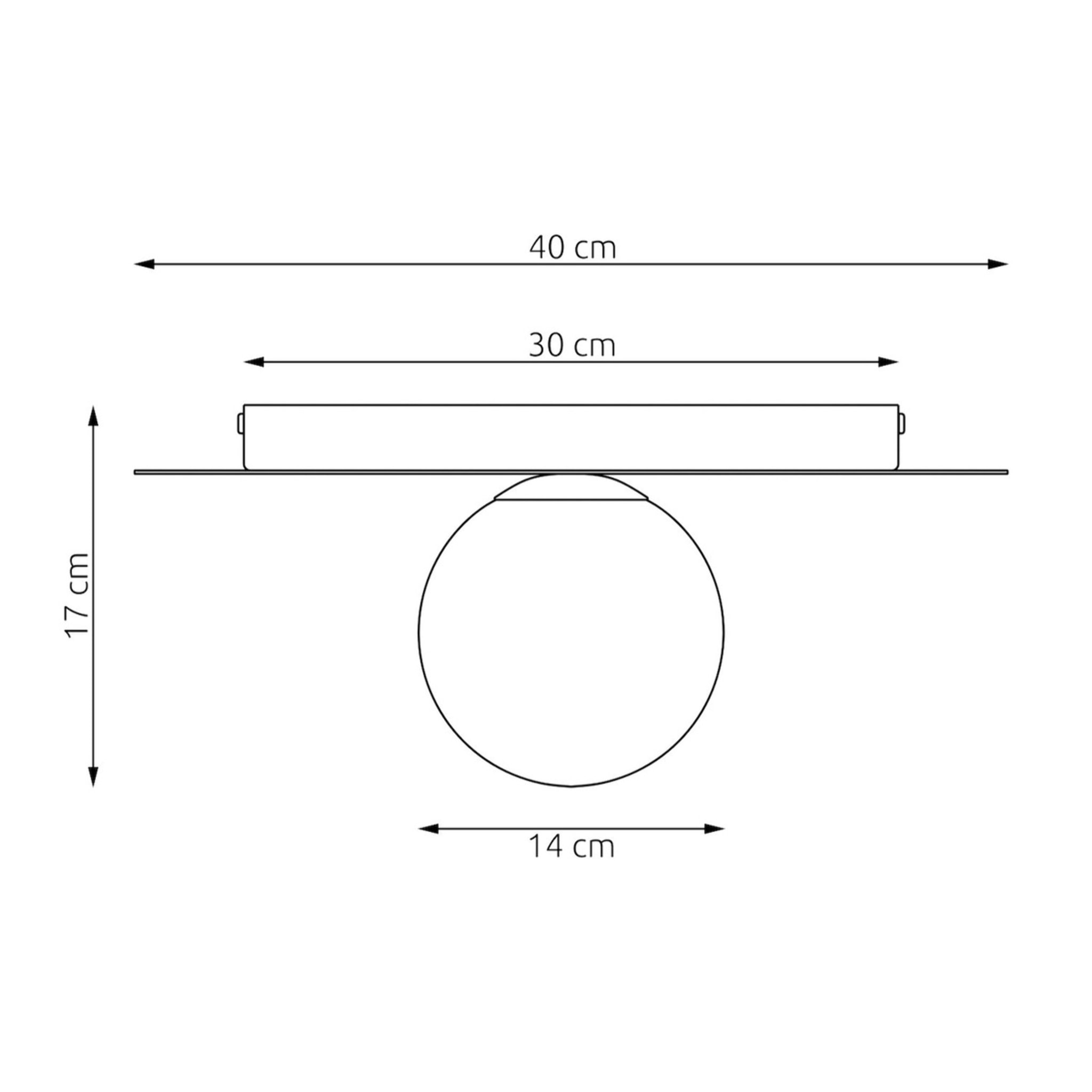 Lampada da soffitto Solar in acciaio moka e vetro opalino