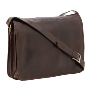 Borsa a tracolla  da uomo In Vera pelle Made in Italy 30x38x12 cm