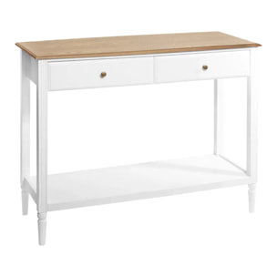 Console "Solen" - blanc et bois