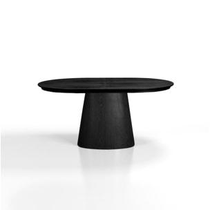 Table à manger extensible Tomasucci RAUMA, en MDF finition bois noir, 160/200/240 × 100 × 75,5 cm