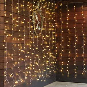 guirnalda con 768 luces led blanco cálido y control remoto con 13 funciones y temporizador