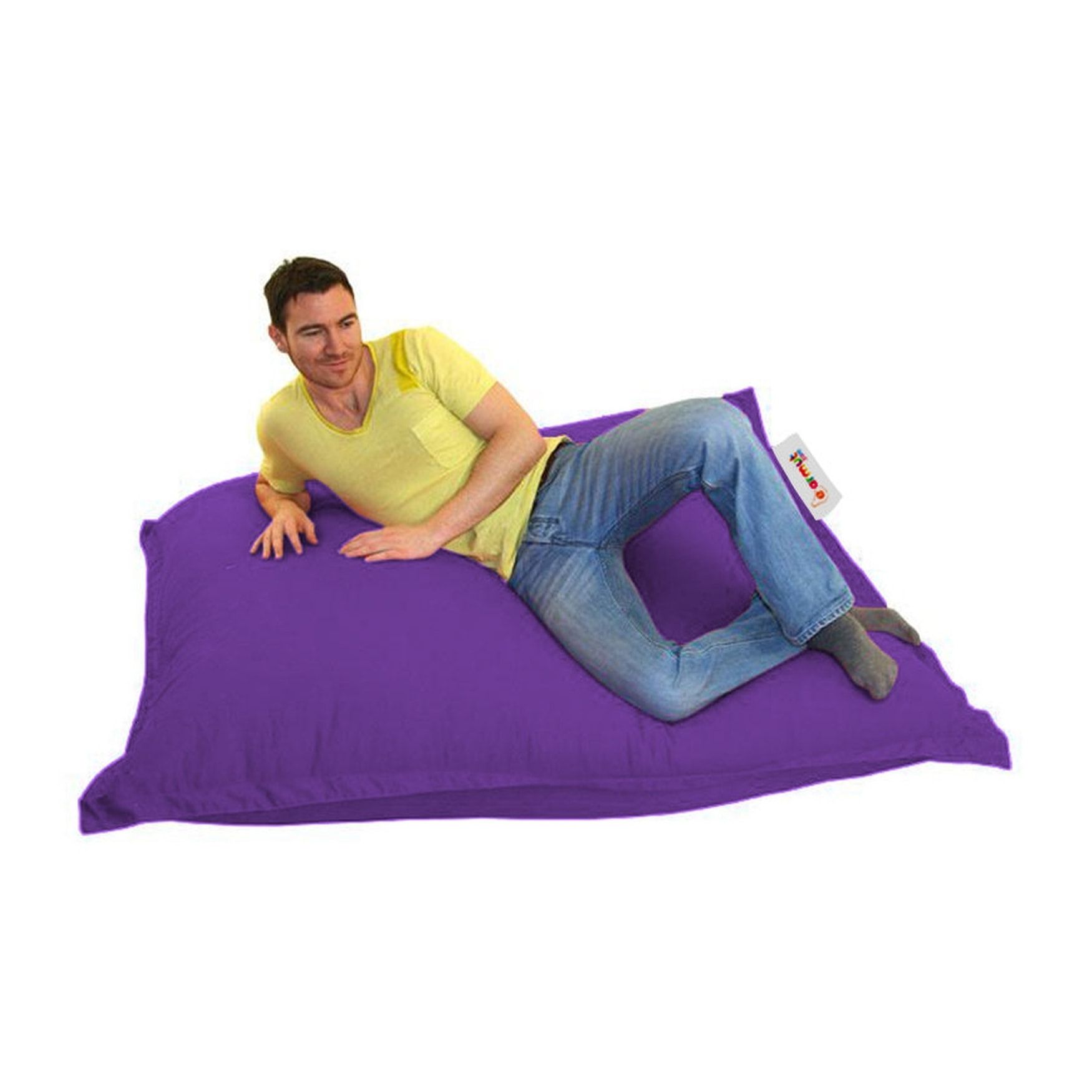 Cojín pouf 100x100 - morado