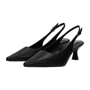 Décolleté sling back Donna Tata Italia Nero