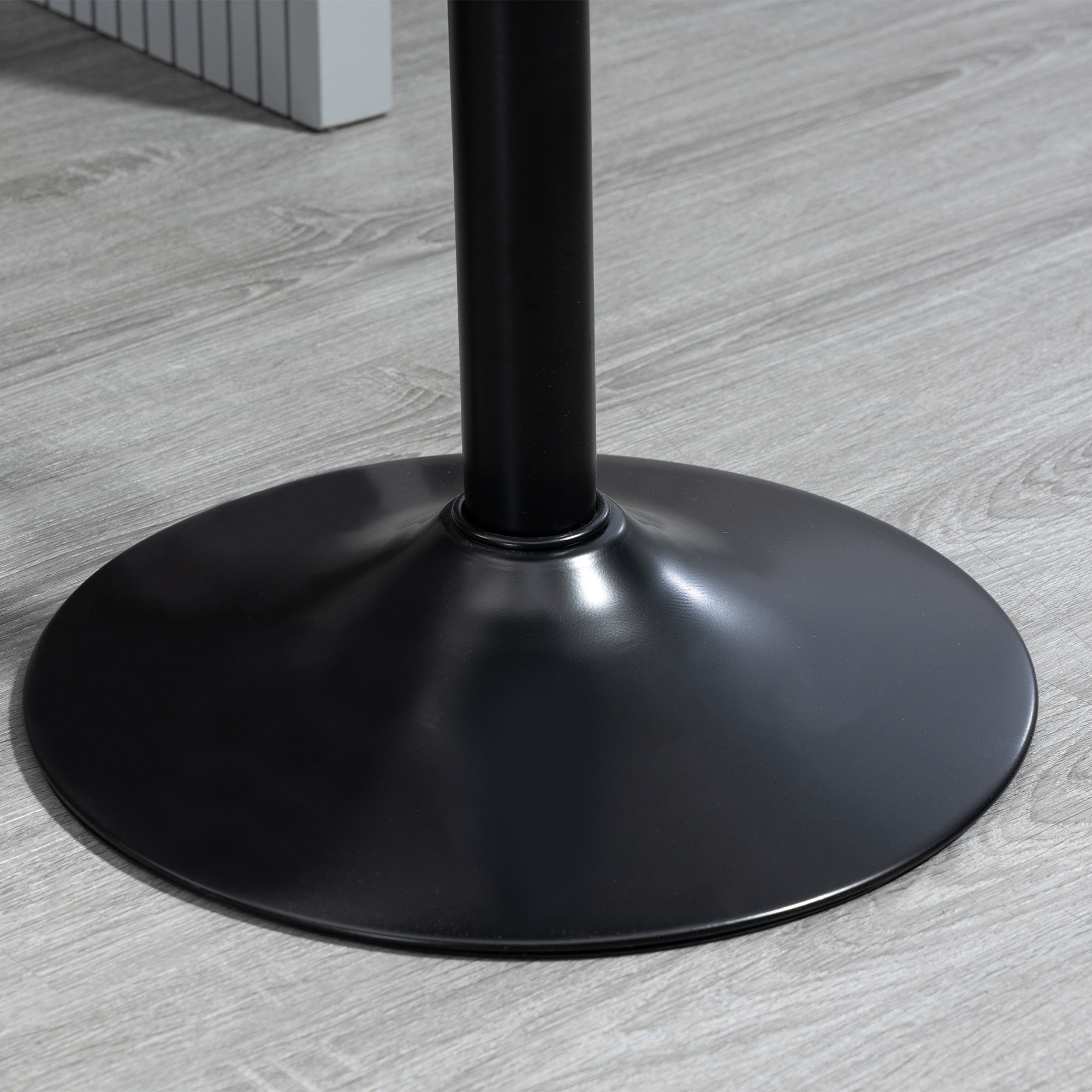 Lot de 2 tabourets de bar design - chaises de bar réglables pivotantes - acier noir synthétique effet vieilli
