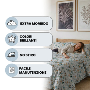 PARURE COPRIPIUMINO SINGOLO KARMA - 100% Microfibra