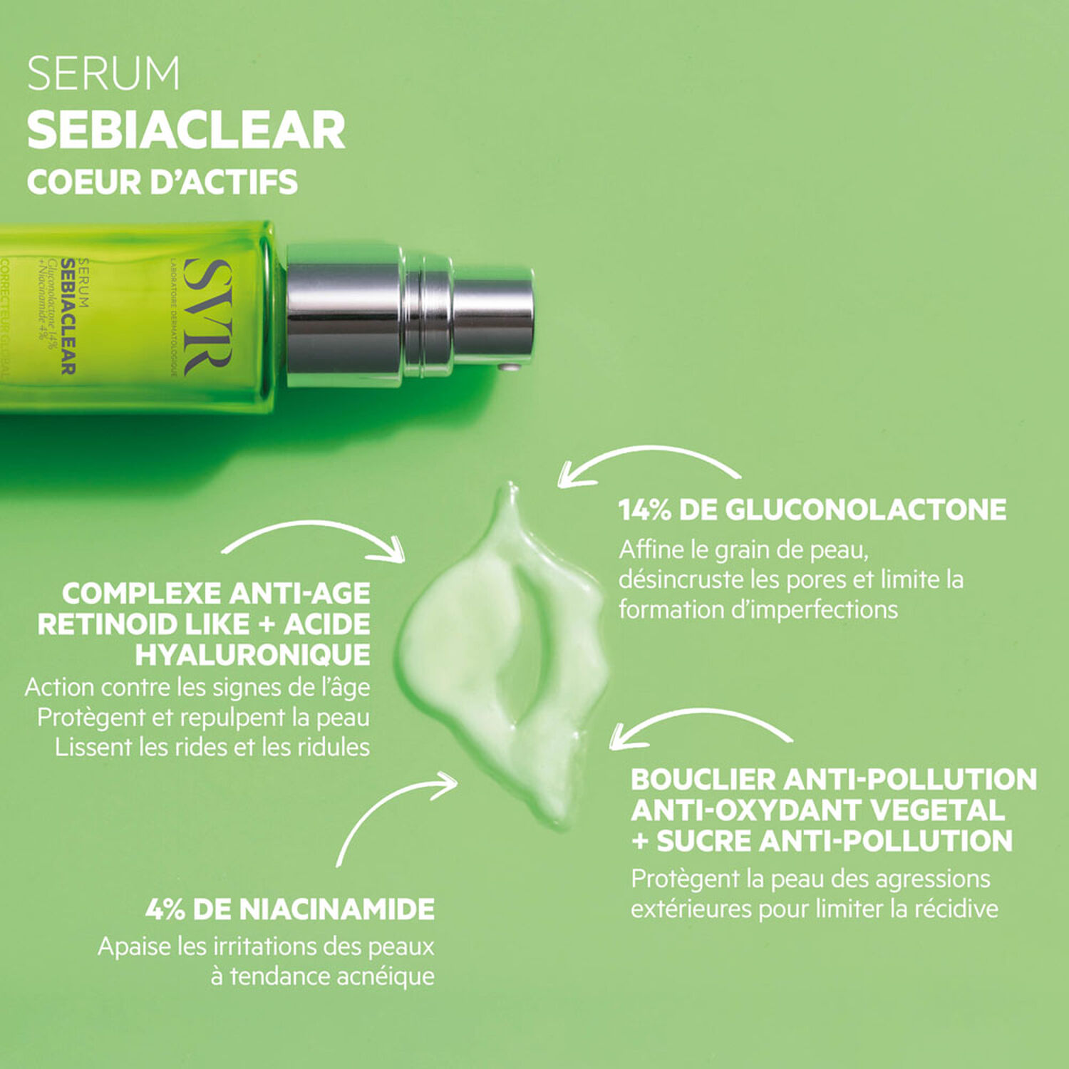 Sebiaclear - Sérum Correcteur Global Anti-Imperfections, Marques, Rides 30 ml