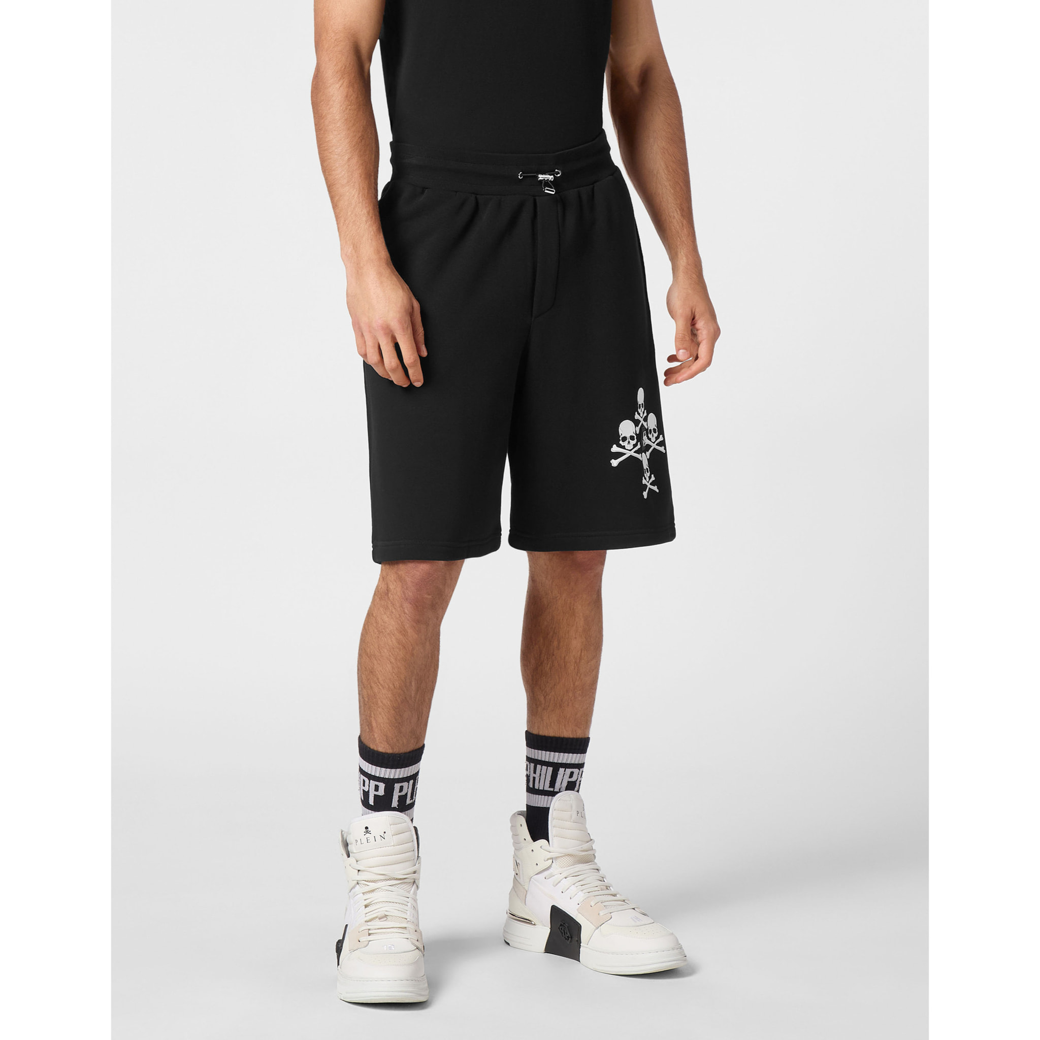 PHILIPP PLEIN Pantalones cortos deportivos SKULL&BONES