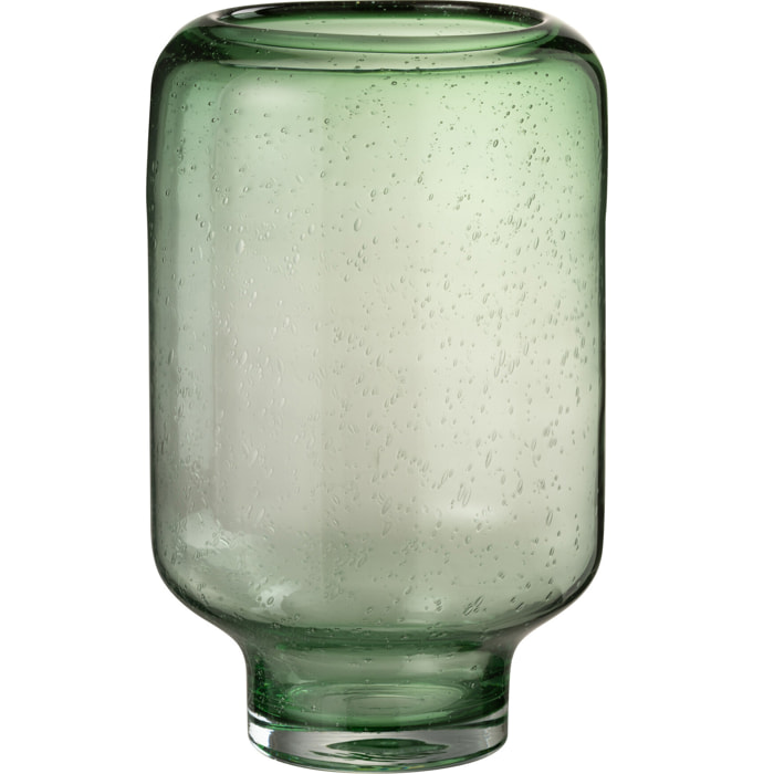 J-Line vase Nora Rond Sur Pied - verre - vert clair - large - Ø 22 cm
