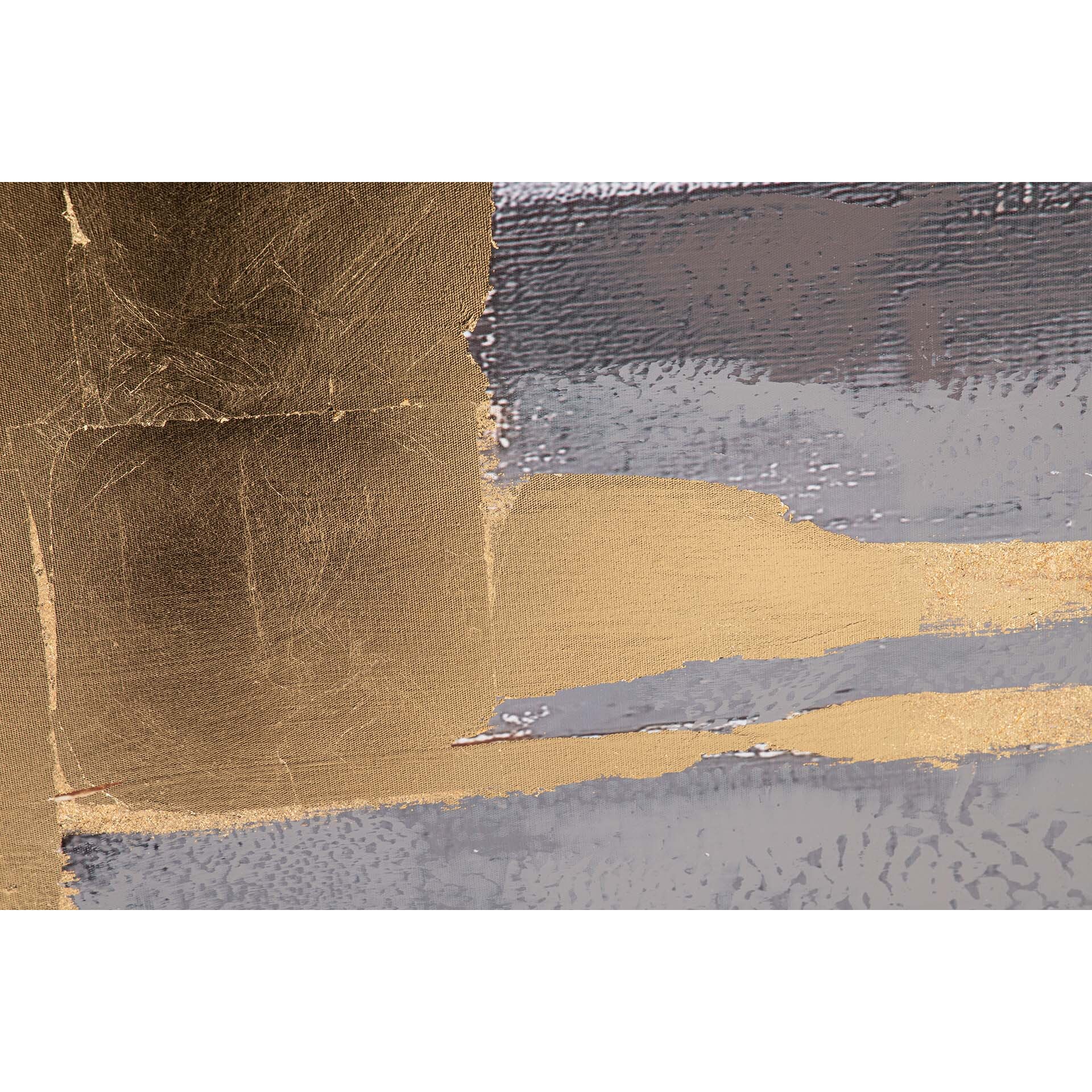 Cuadro Abstracto 80%pintado A Mano Foil 90x4x180 Cm